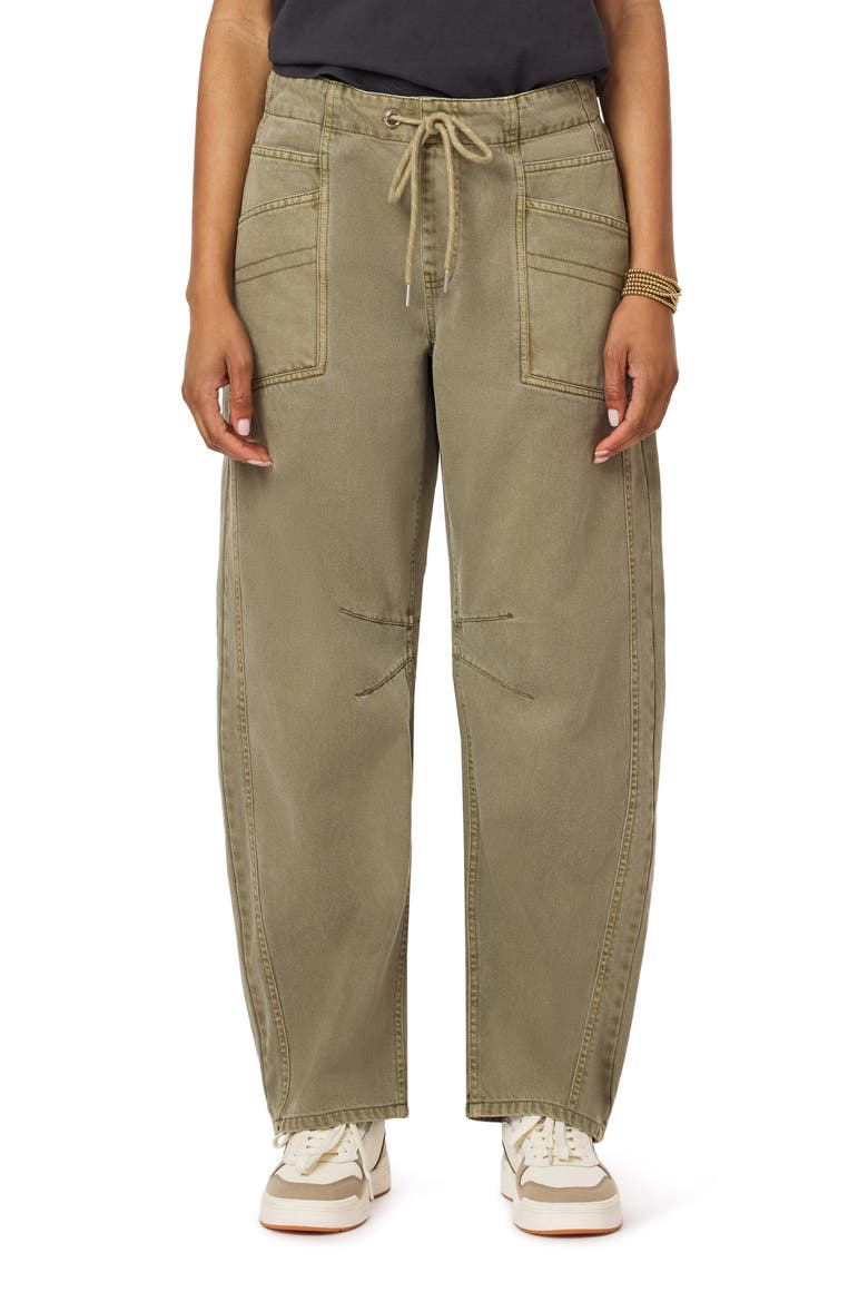 The Arc Pull On Barrel Leg Pants, Main, color, MARTINI OLIVE
