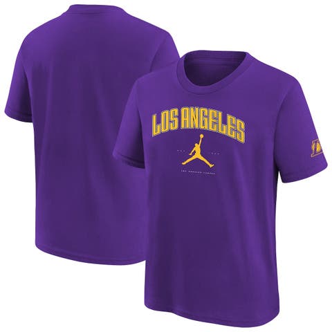 Youth Jordan Brand Purple Los Angeles Lakers Essential Cities T-Shirt