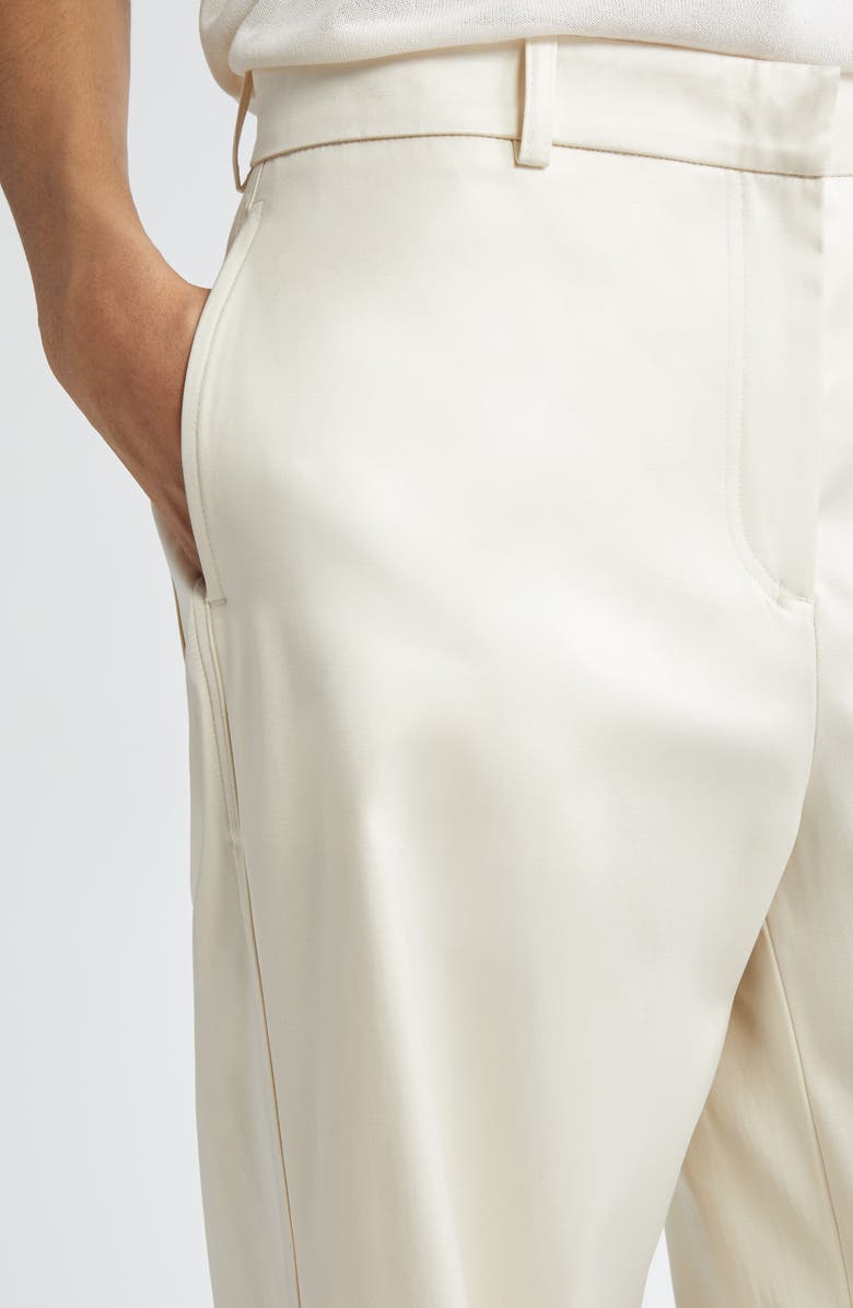 TOTEME Twisted Seam Trousers, Alternate, color, Ecru