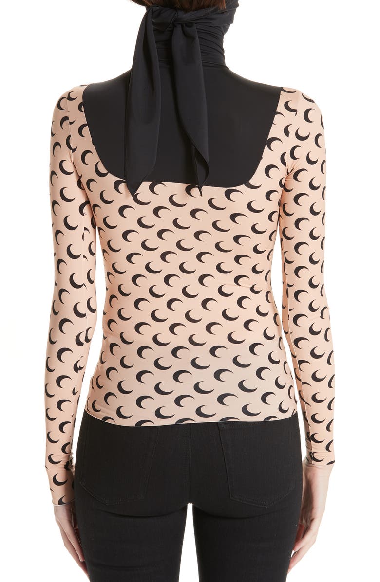 Marine Serre Moon Print Knit Top, Alternate, color, 