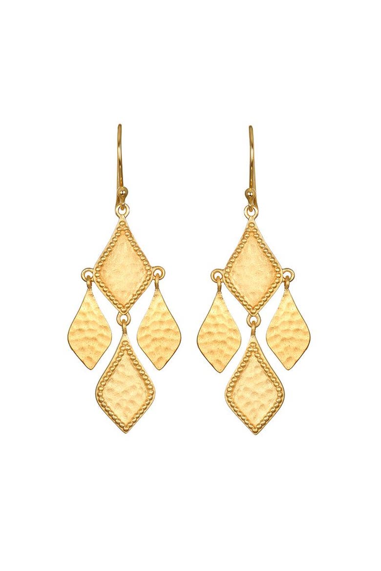 Adorned with Light Chandelier Earrings, Main, color, Gold