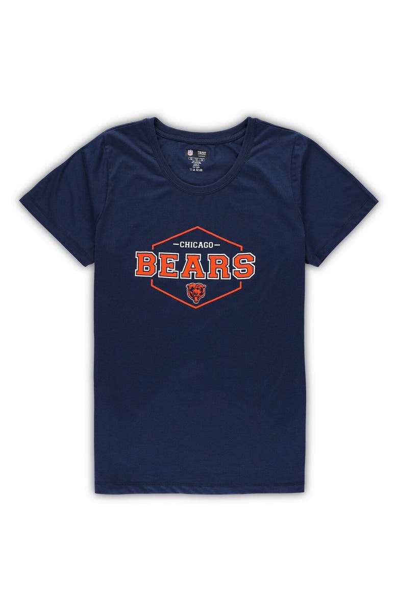 CONCEPTS SPORT Women's Concepts Sport Navy/Orange Chicago Bears Plus Size Badge T-Shirt & Pants Sleep Set, Alternate, color, 