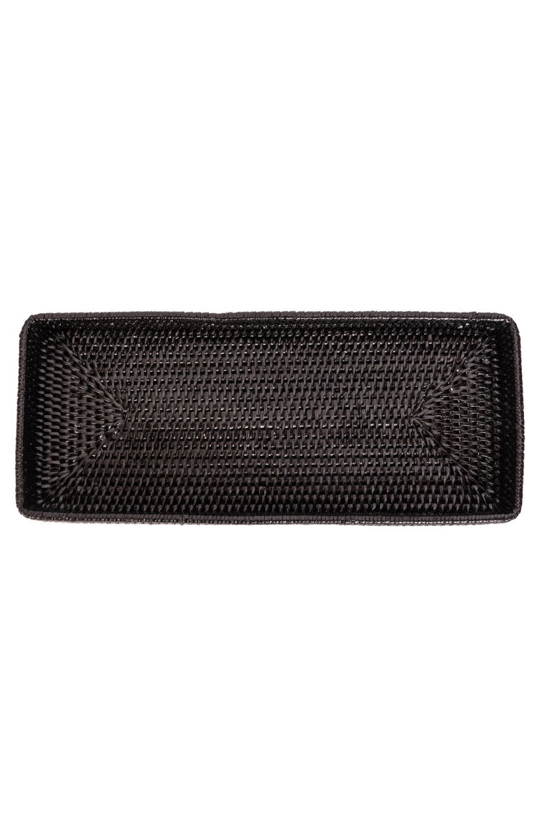 Artifacts Trading Company<sup>™</sup> Artifacts Rattan Rectangular Vanity Tray, Alternate, color, Tudor Black