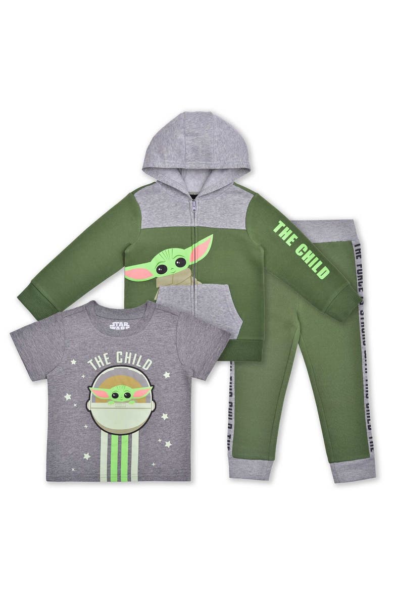 Children's Apparel Network Preschool Green The Mandalorian 3-Pack Jogger Set, Alternate, color, 