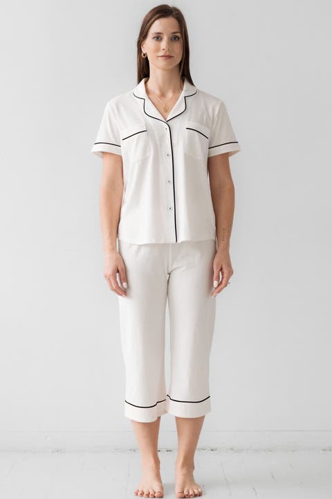 Classic Luxury Capri Pajamas in  Brushed Pima Cotton