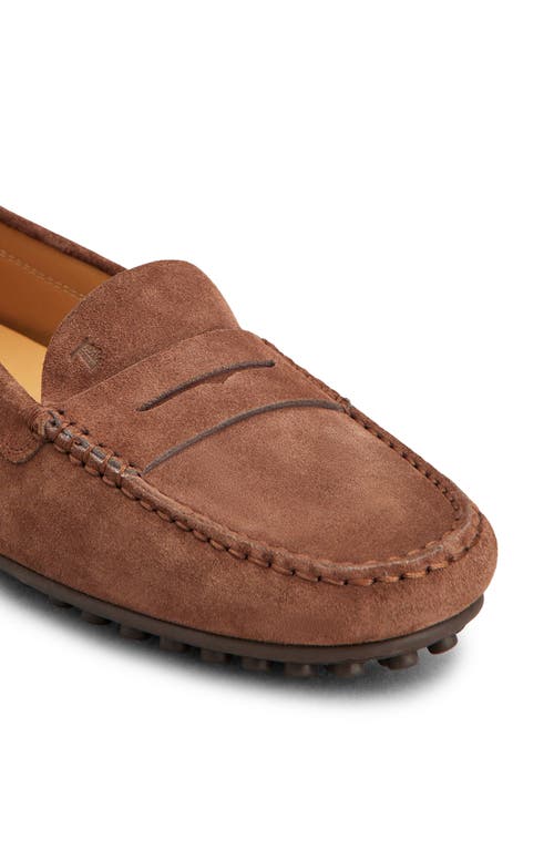 Tod's Gommino Shearling-lined Loafers In Marrone Scuro