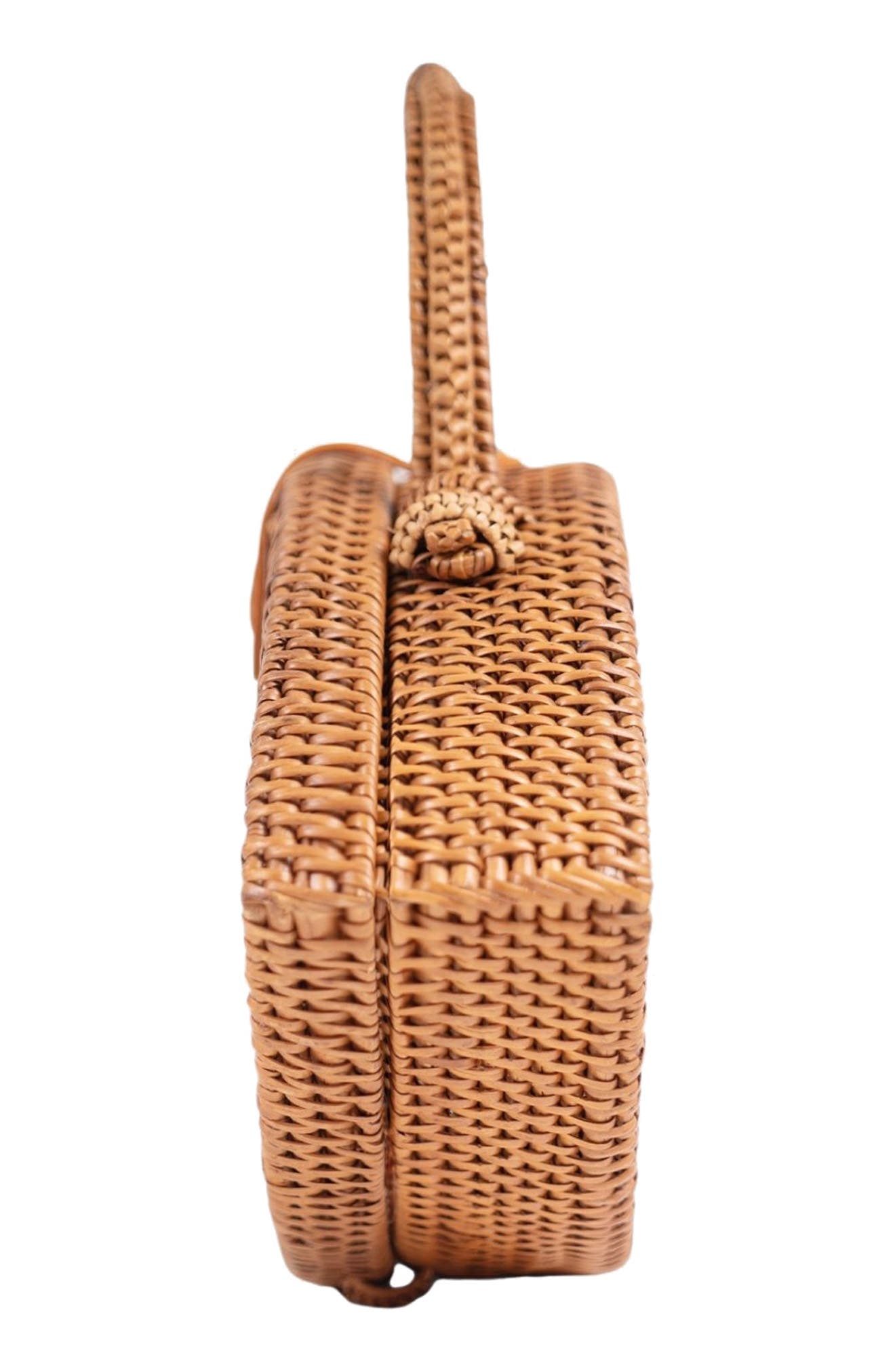 Jelavu Iris Handwoven Rattan Top Handle Bag, Alternate, color, Natural