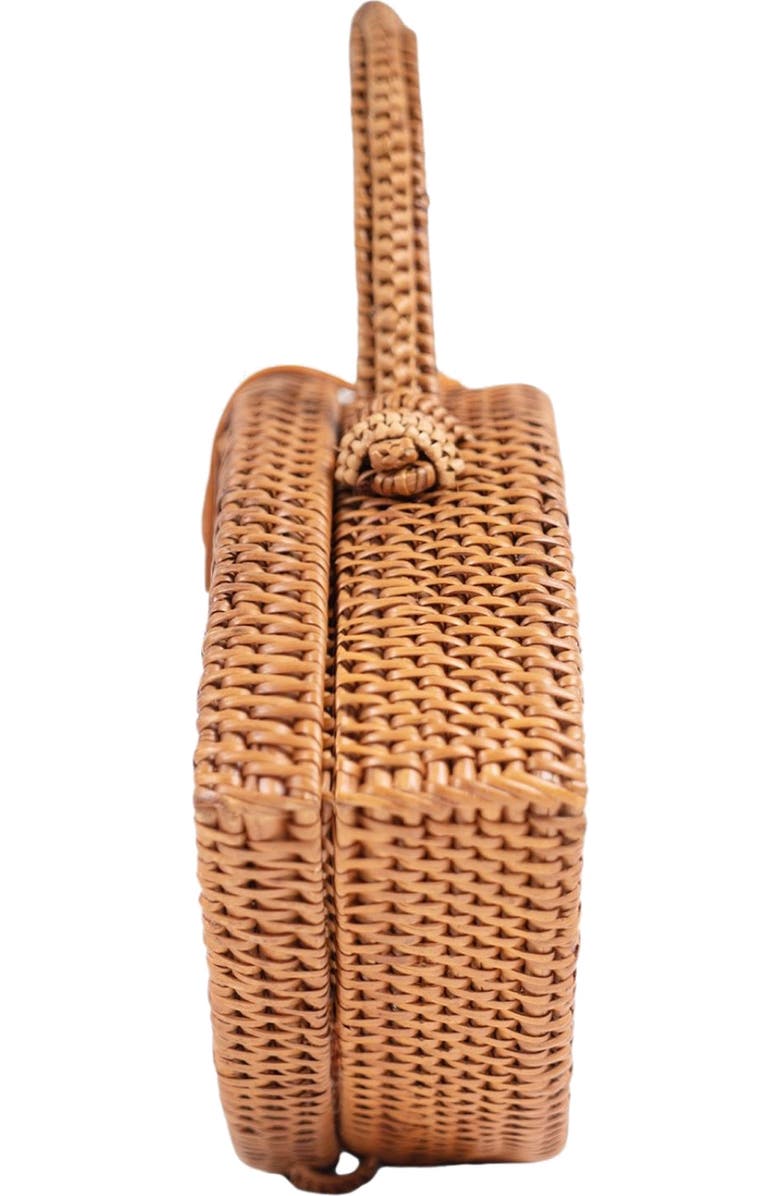 Jelavu Iris Handwoven Rattan Top Handle Bag, Alternate, color, Natural