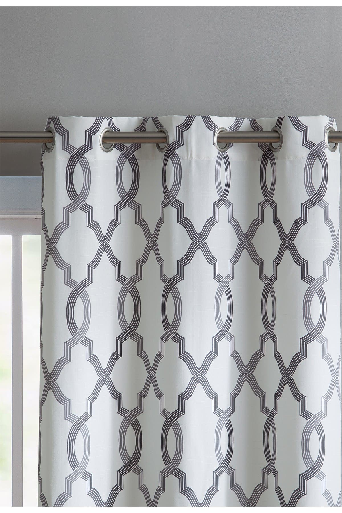VCNY HOME Caldwell Trellis Grommet Curtain Panel Pair - Charcoal (Women ...
