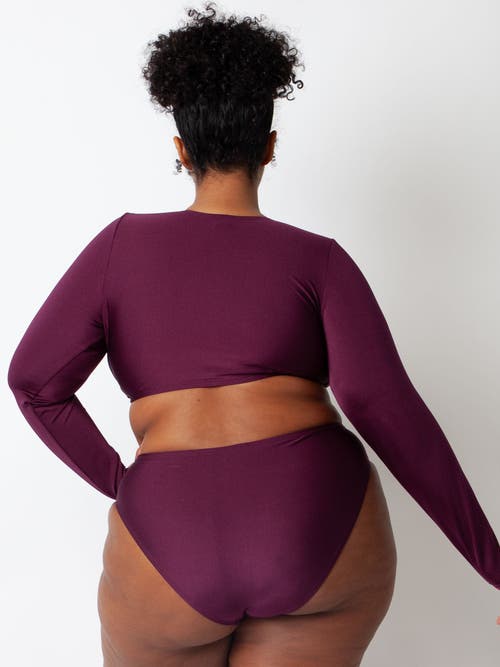 Villa Fresca Bria Bikini Swim Bottoms In Eggplant