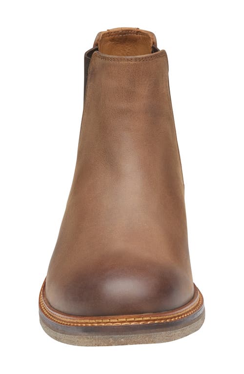 Johnston & Murphy Calder Plain Toe Chelsea Boot In Brown