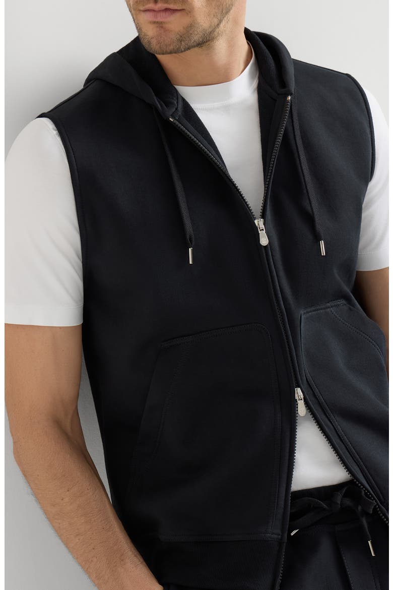 Sleeveless sweatshirt, Alternate, color, Black