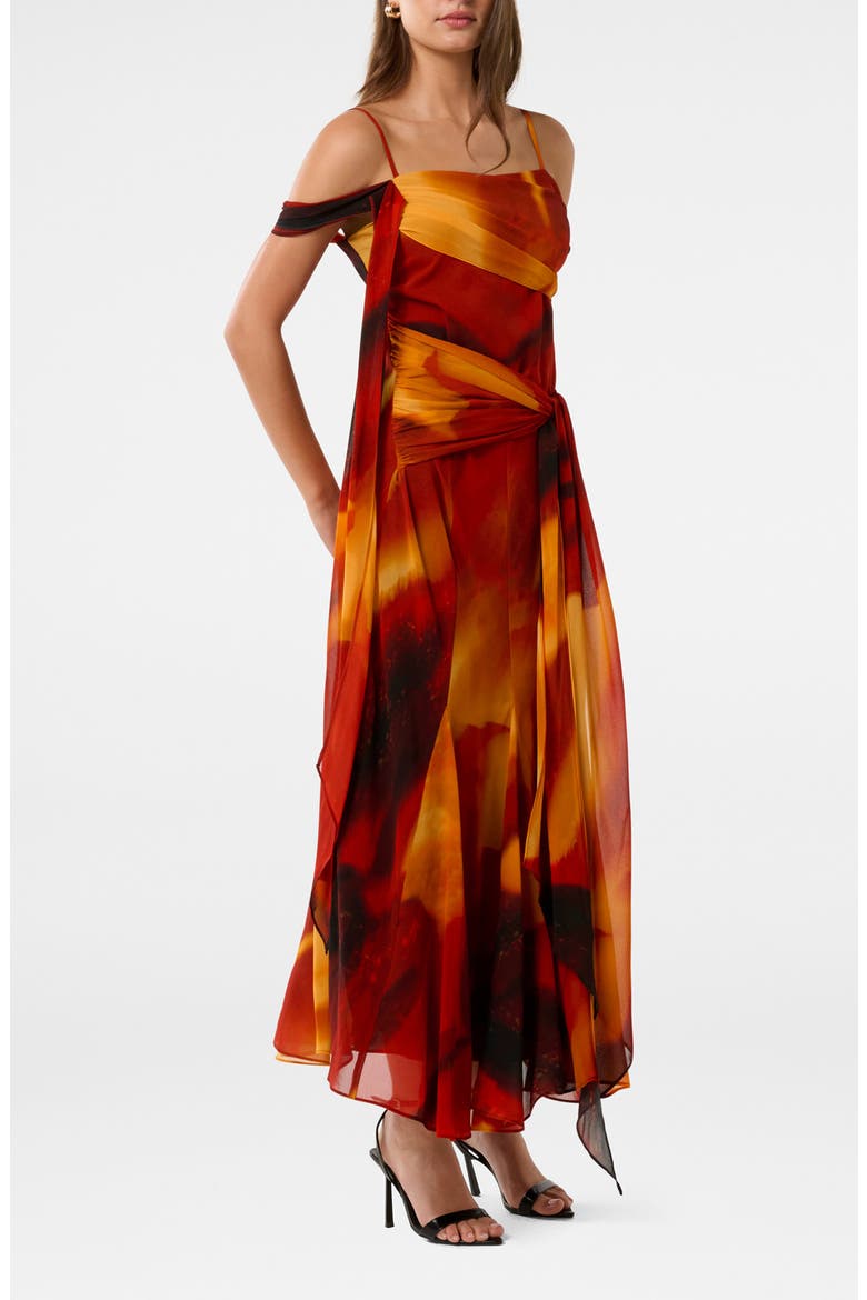 Leyla Abstract Print Maxi Dress, Alternate, color, MYKA ABSTRACT