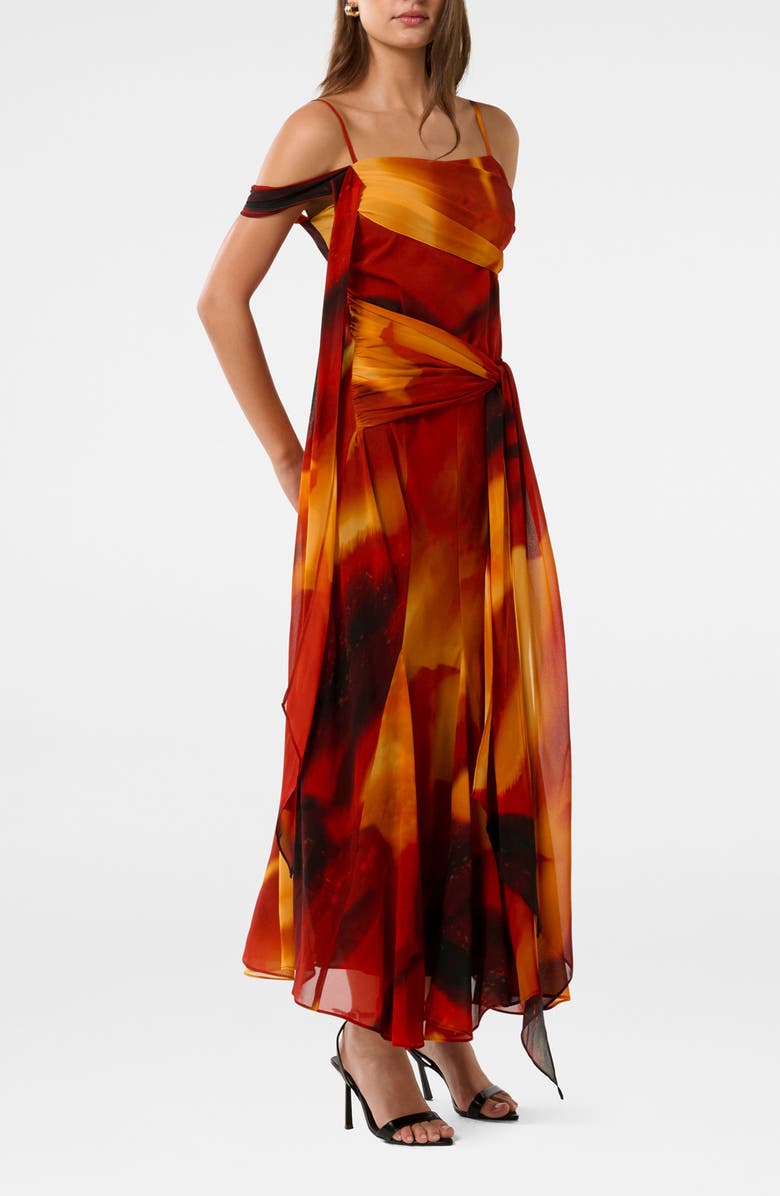 Ever New Leyla Abstract Print Maxi Dress, Alternate, color, 