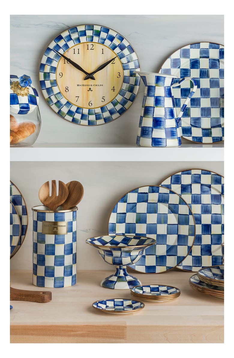 MACKENZIE CHILDS Royal Check Medium Enameled Steel Practical Pitcher, Alternate, color, 