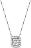 Bony Levy Gatsby 18K White Gold Diamond Cushion Pendant Necklace