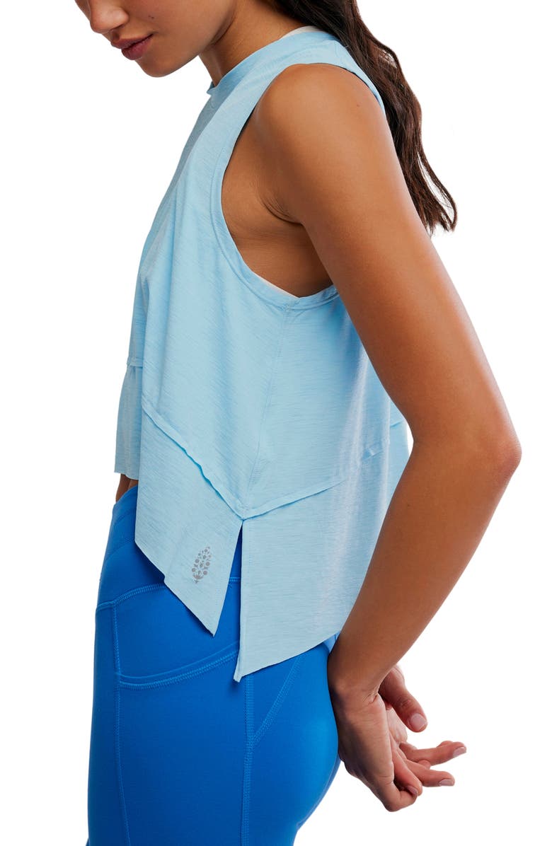 Free People FP Movement Tempo Tank Top, Alternate, color, Bright Blue
