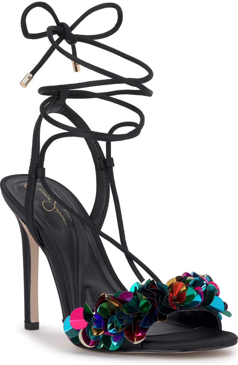 Jessica Simpson Oveny Ankle Wrap Sandal, Main, color, Black