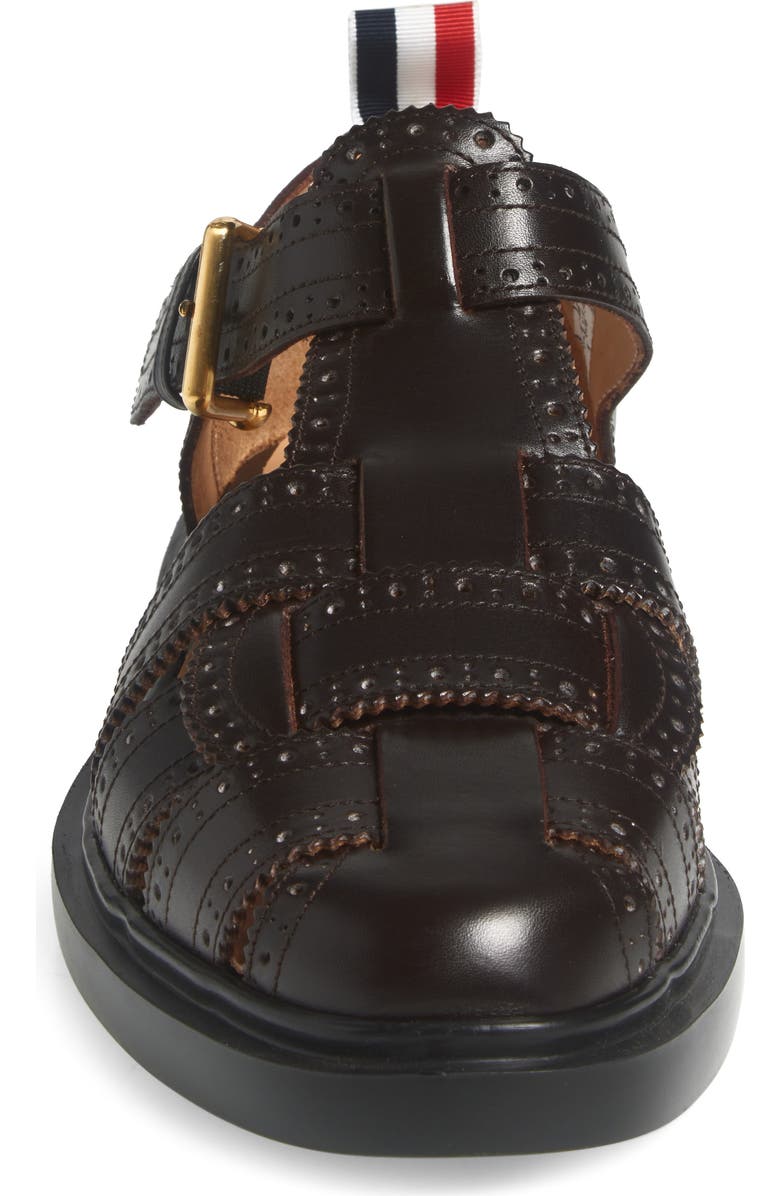 Thom Browne Brogue Fisherman Sandal, Alternate, color,