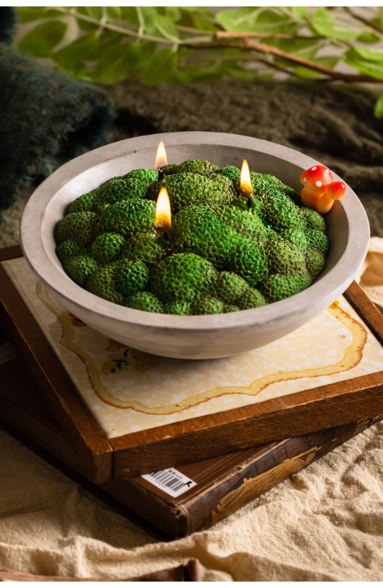 Southlake gifts Forest Moss Candle Bowl, Alternate, color, Grass Moss