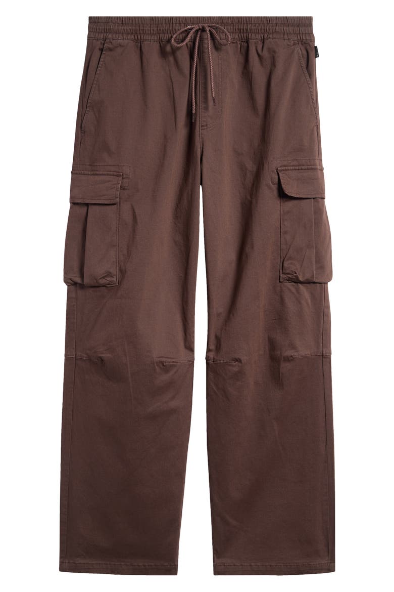 Brody Wide Leg Drawstring Cargo Pants, Alternate, color, BROWN