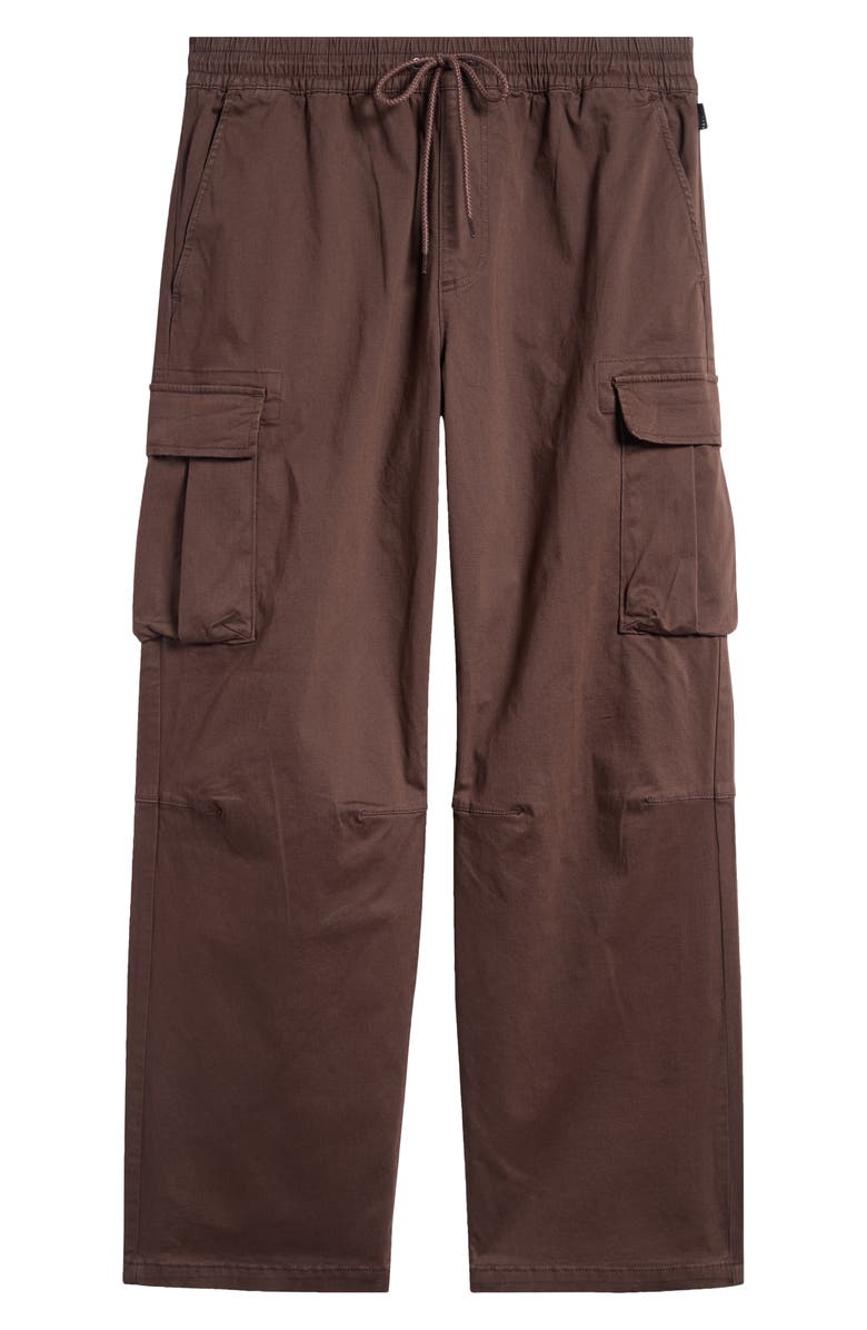 PacSun Brody Wide Leg Drawstring Cargo Pants, Alternate, color, Brown