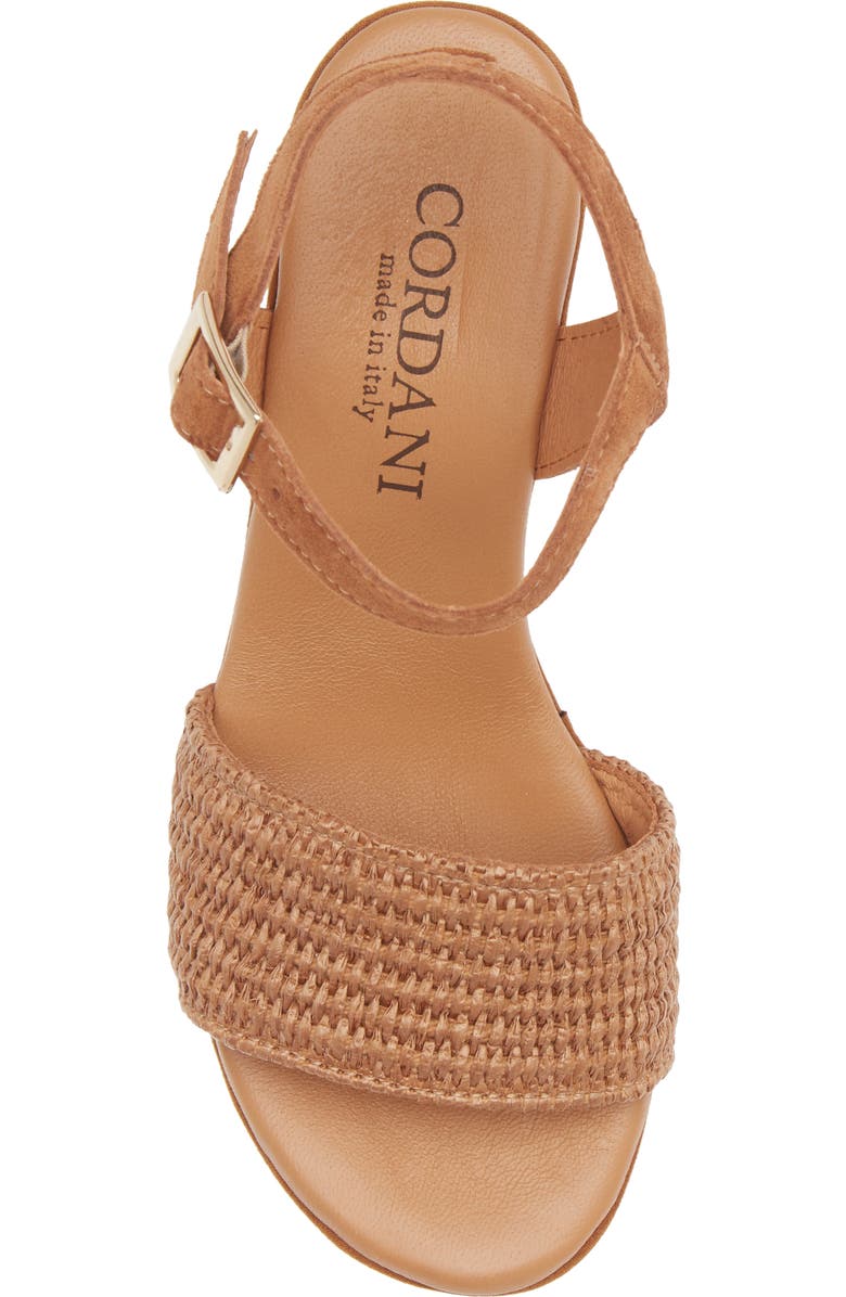 Cordani Liona Raffia Platform Sandal, Alternate, color, Sint Cuoio