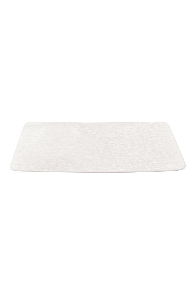 Manufacture Rock blanc Rectangular Multifunctional Plate, Alternate, color, white