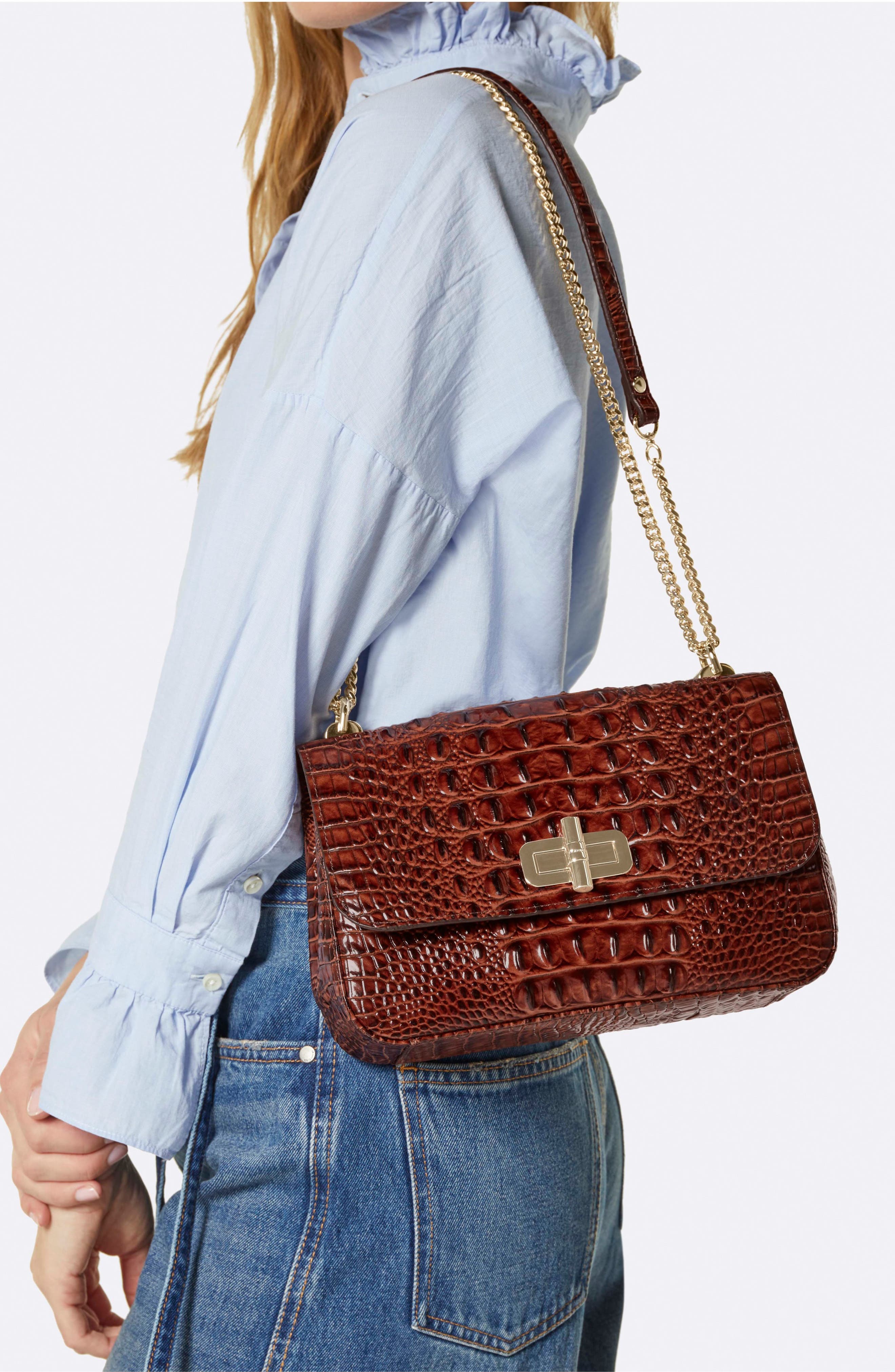 Brahmin Rosalie Embossed Leather Crossbody Bag, Alternate, color, 
