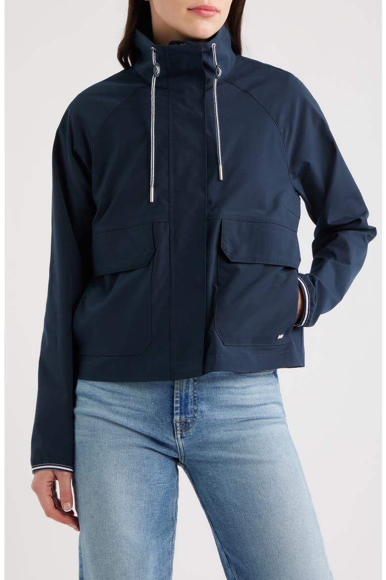 Positano Water Repellent Lightweight Jacket, Main, color, NAVY