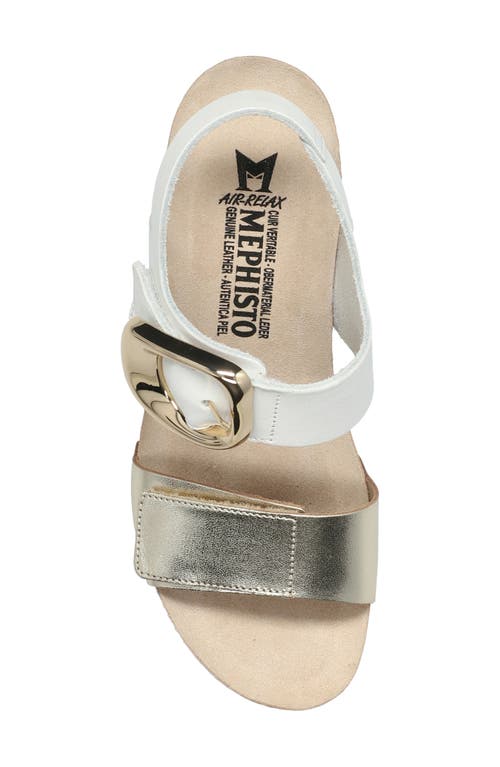 Mephisto Leandre Wedge Sandal In Gold Vega