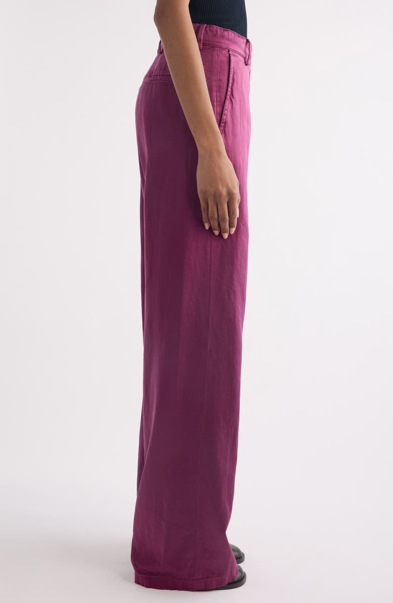 Dries Van Noten Paxy Matelassé Wide Leg Pants, Alternate, color, Raspberry