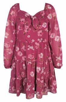 Zunie Kids' Mesh Print Dress