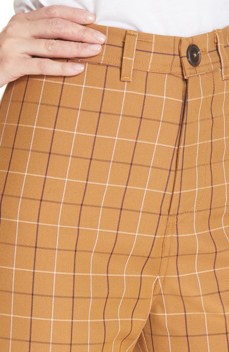 Sea Poirot Plaid Cuff Pants, Alternate, color, 