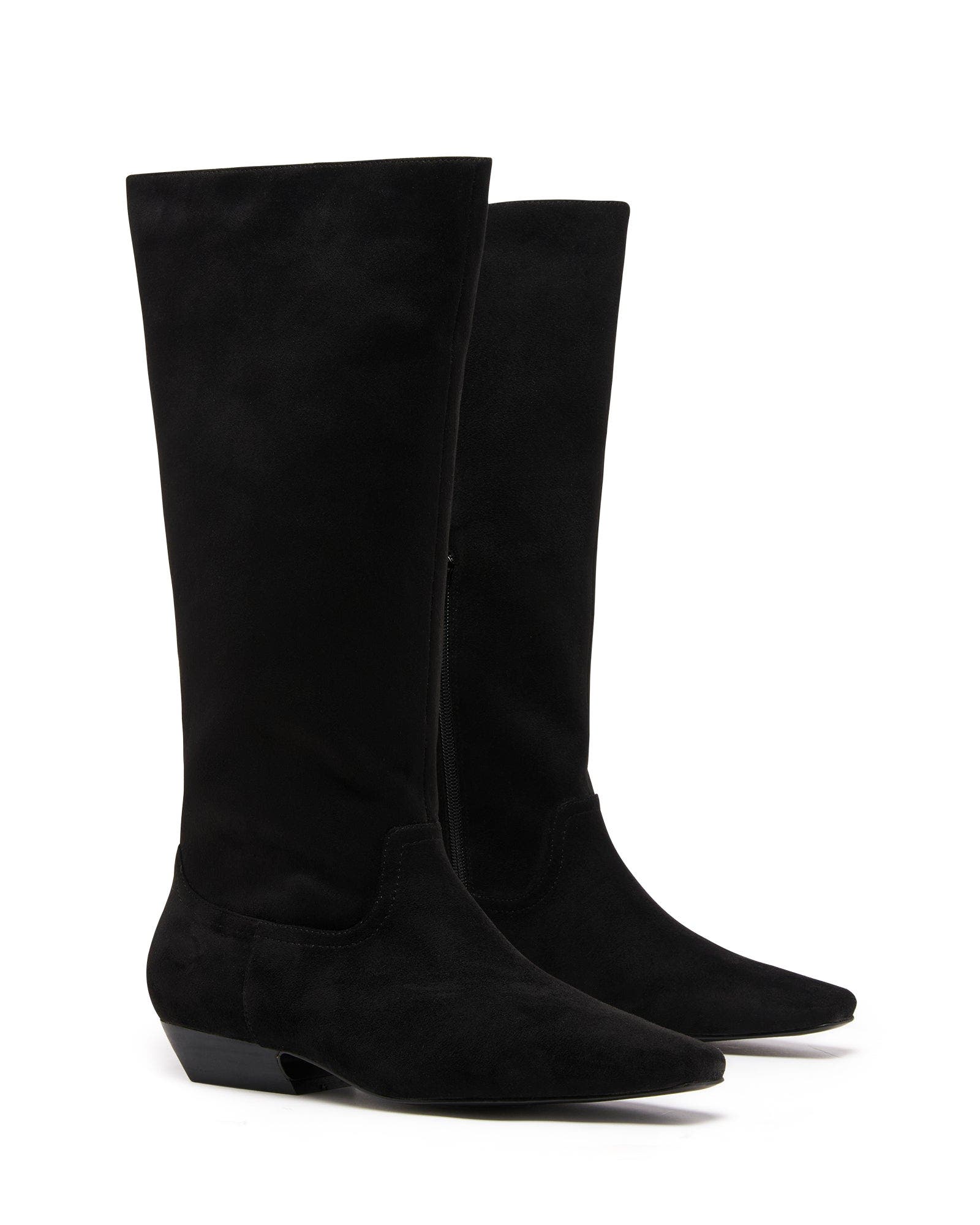 Therapy Australia Xavier Tall Boots, Main, color, Black Faux Suede
