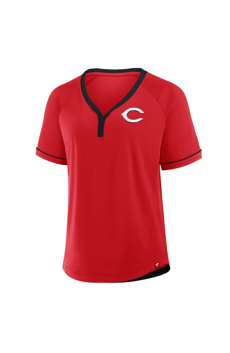 FANATICS Women's Fanatics Red Cincinnati Reds League Diva Star Raglan V-Neck T-Shirt, Alternate, color, Red