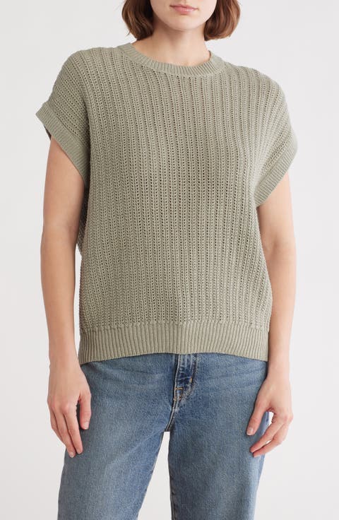 Cotton Short Sleeve Sweater