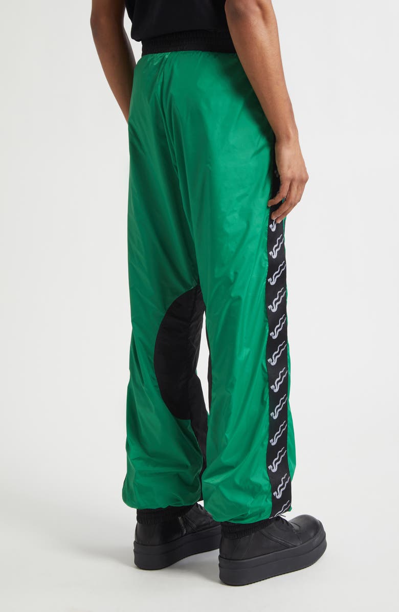 LU
U DAN Nylon Track Pants, Alternate, color, Racing Green / Black
