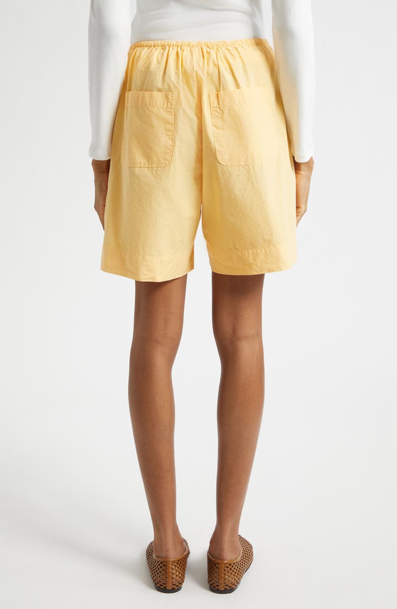 LESET Kyoto Drawstring Waist Cotton Shorts, Alternate, color, Zest