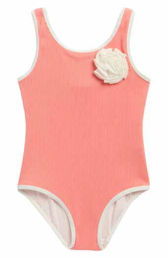 Kids' Coral Rosette One-Piece Swimsuit