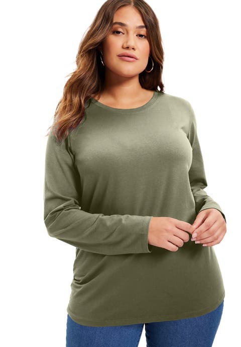 Long-Sleeve Crewneck One + Only Tee (Plus Available)