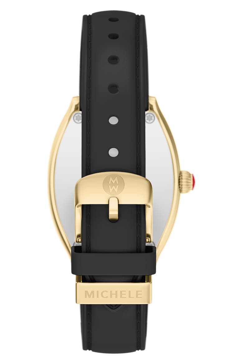 Relevé Sport Mid Silicone Strap Watch, 32mm, Alternate, color, BLACK/ WHITE
