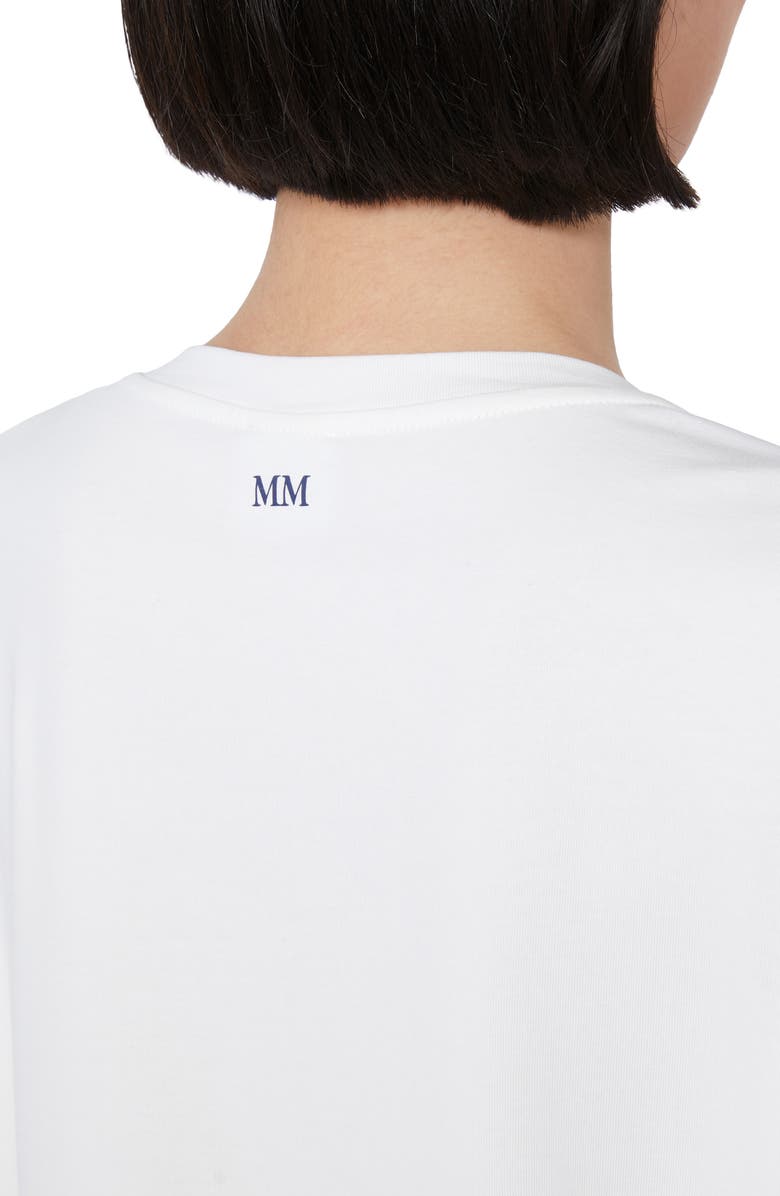 MM by Max Mara Mulino Stretch Cotton Top, Alternate, color, White