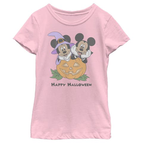 Girl's Mickey & Friends Halloween Vampire Mickey & Minnie  Graphic T-Shirt