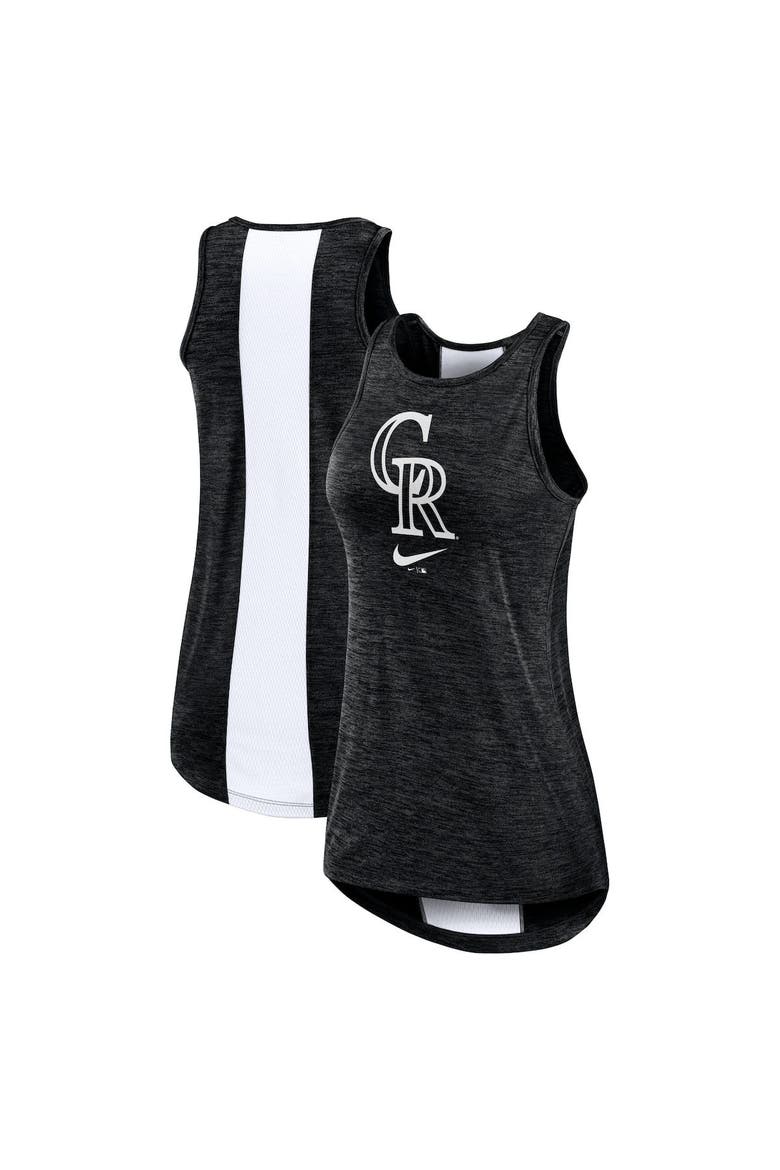 Women's Nike Black Colorado Rockies Right Mix High Neck Tank Top, Main, color, Black