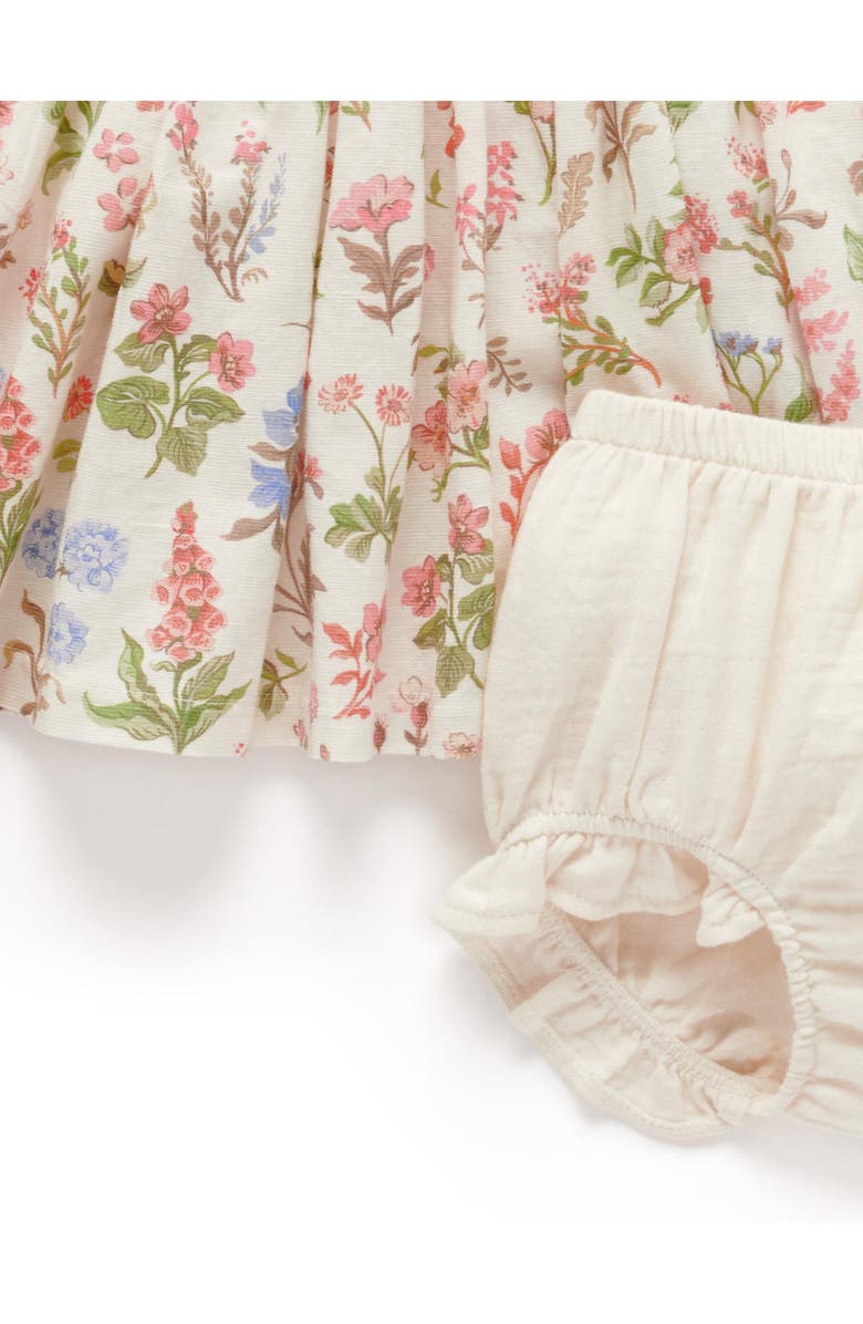 Purebaby Linen Blend Dress & Headband, Alternate, color, Dune Flowers Print