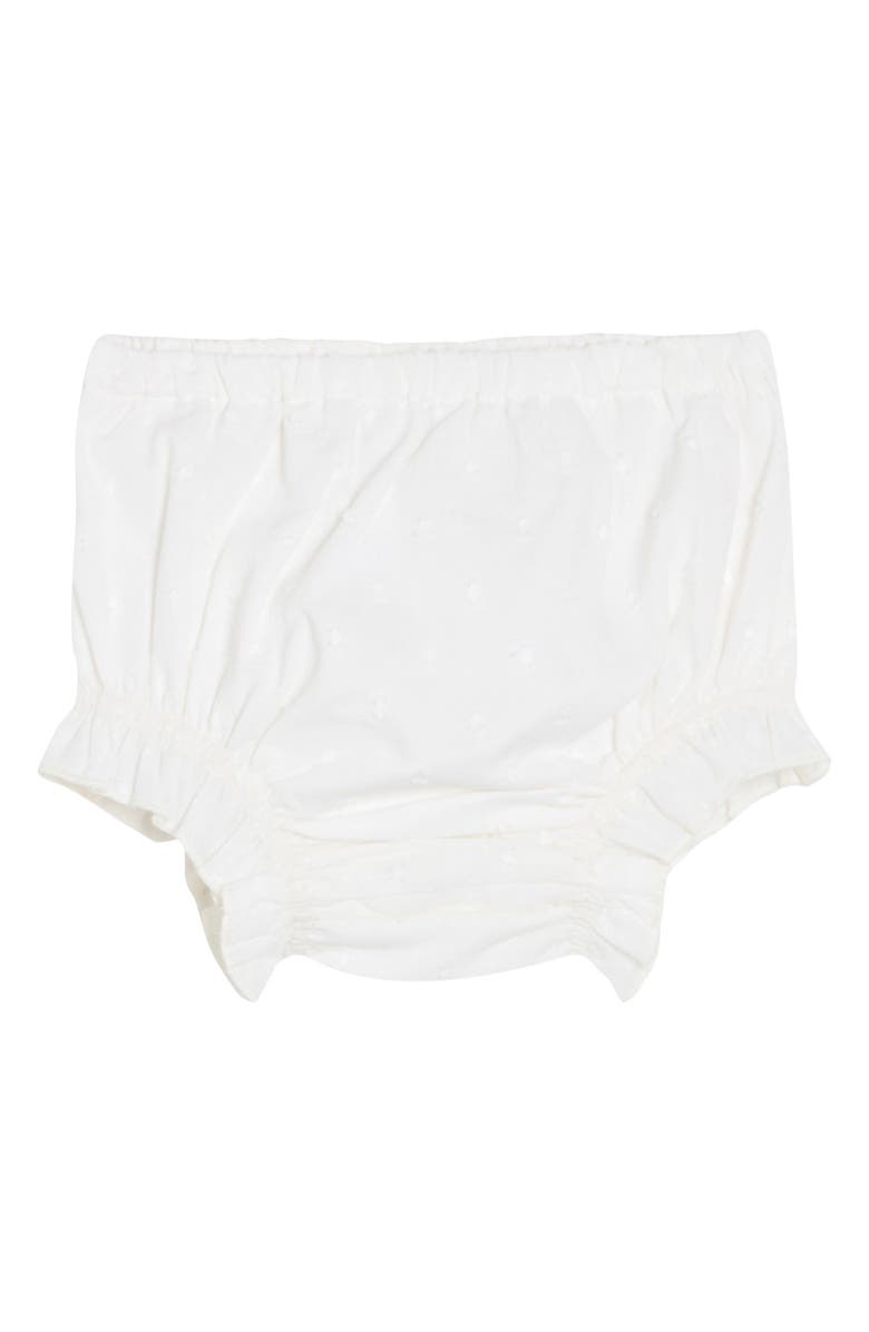 JOJO MAMAN BEBE Floral Strawberry Embroidered Ruffle Accent Cotton Dress & Bloomers, Alternate, color, Pink