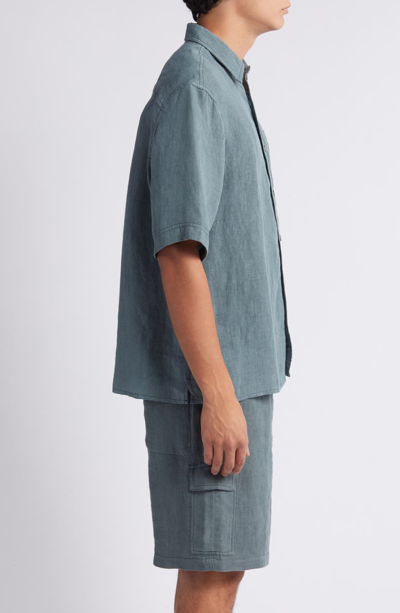 ATM Anthony Thomas Melillo Linen Short Sleeve Button-Up Shirt, Alternate, color,