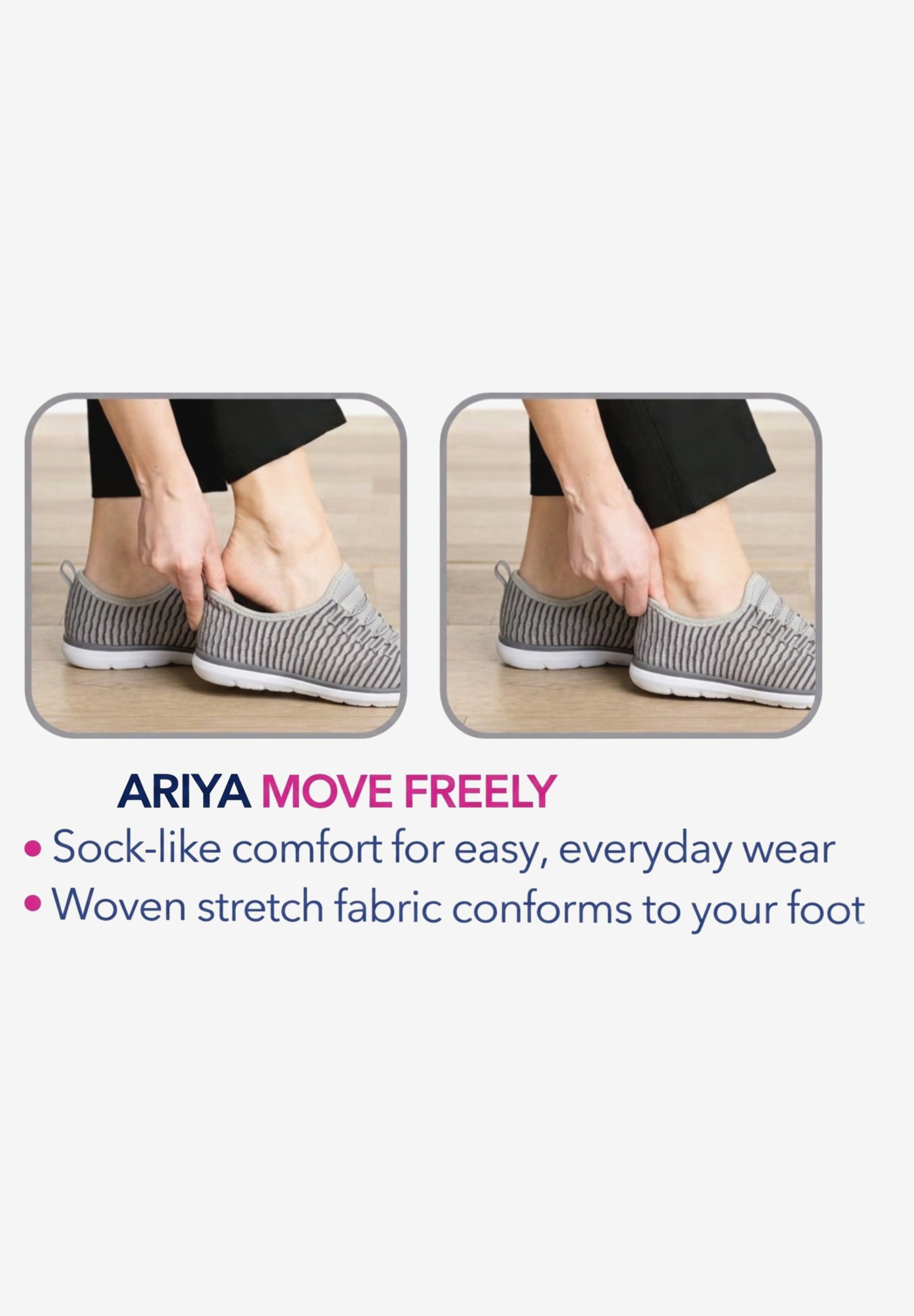 Comfortview The Cv Sport Ariya Textured Knit Slip On Sneaker, Alternate, color, Black