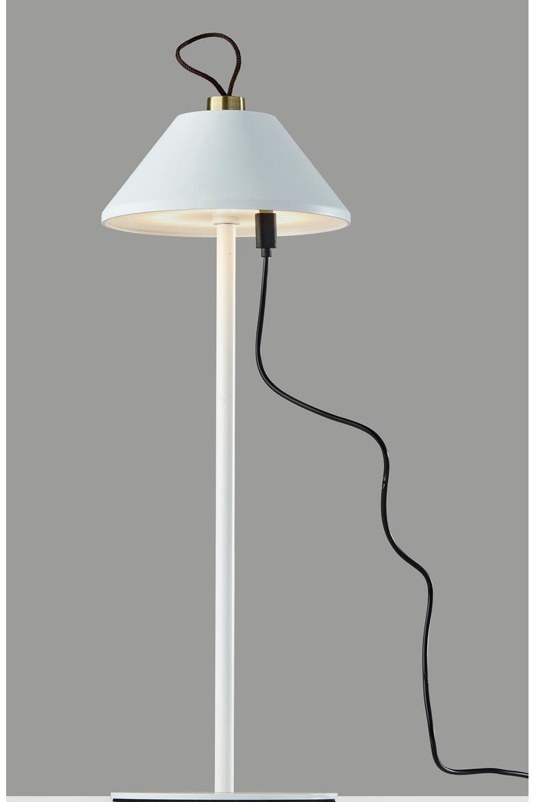 Danny Cordless LED Lamp, Alternate, color, WHITE / ANTIQUE BRASS